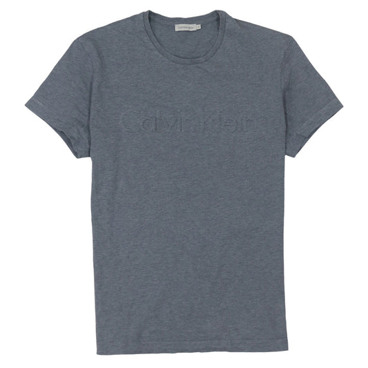 Calvin Klein Jeans Men's Blue Small Crew Neck Cotton T-Shirt