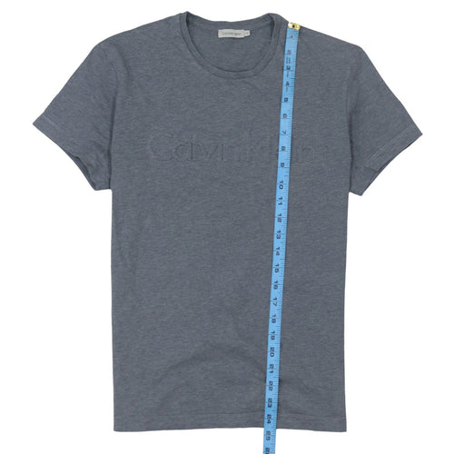 Calvin Klein Jeans Men's Blue Small Crew Neck Cotton T-Shirt