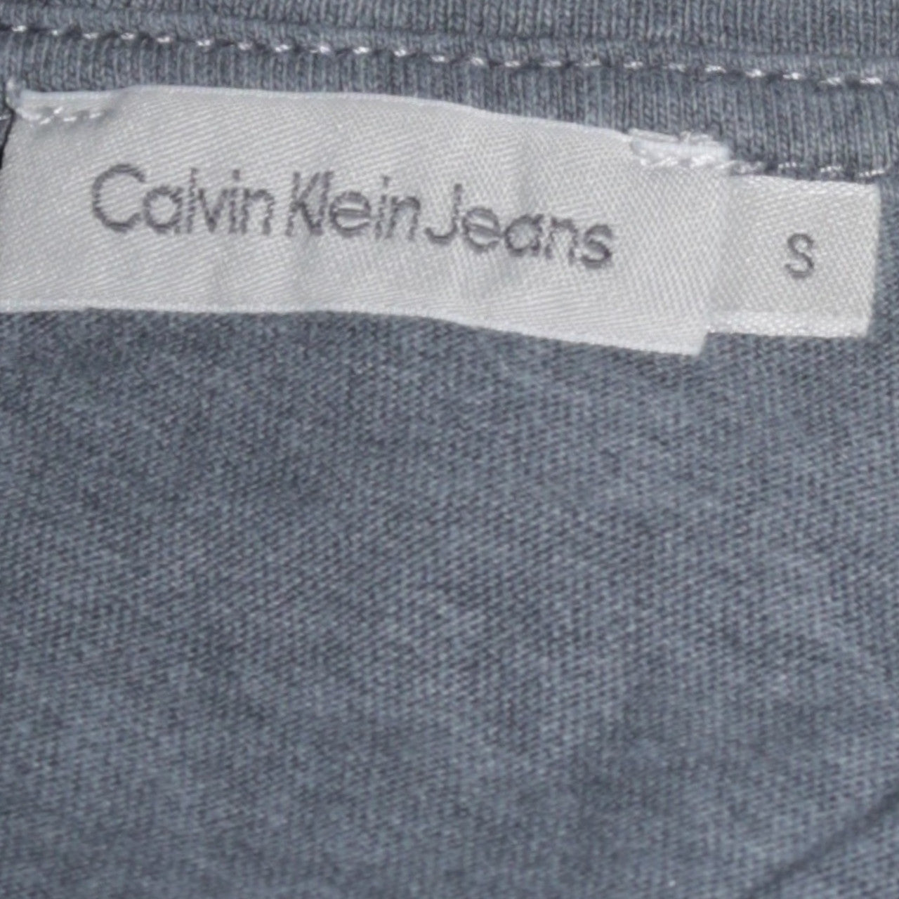 Calvin Klein Jeans Men's Blue Small Crew Neck Cotton T-Shirt