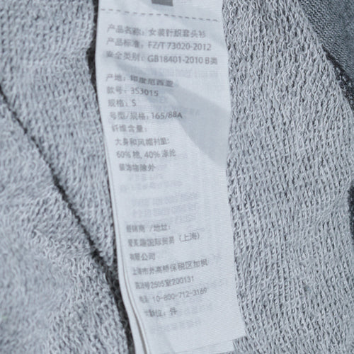 Hollister Women’s Grey Pullover Hoodie Small Graphic Print Cotton Blend