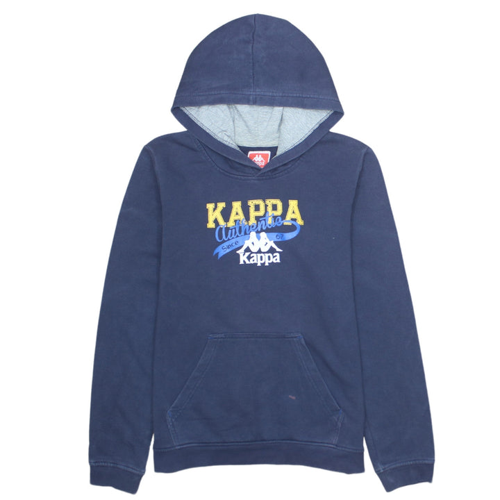Kappa Boys Blue Printed Pullover Hoodie 14 Years 164cm Regular Fit
