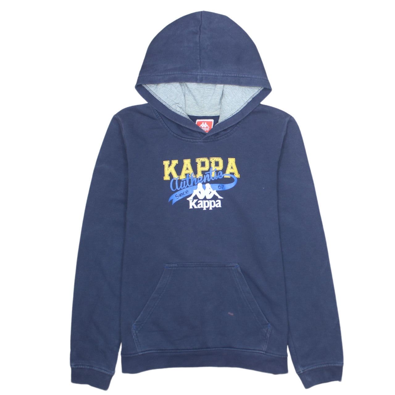Kappa Boys Blue Printed Pullover Hoodie 14 Years 164cm Regular Fit