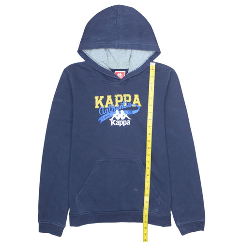 Kappa Boys Blue Printed Pullover Hoodie 14 Years 164cm Regular Fit
