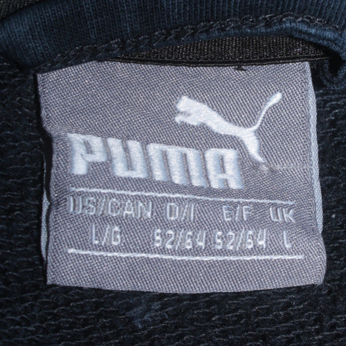 Puma Men’s Black Full Zip Hoodie Size L Regular Fit Sportswear