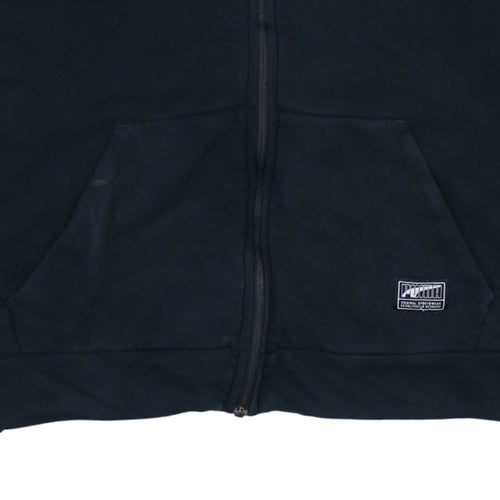 Puma Men’s Black Full Zip Hoodie Size L Regular Fit Sportswear