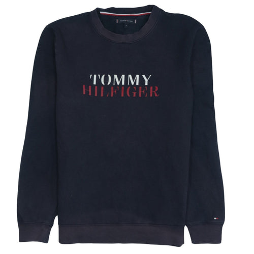 Tommy Hilfiger Men's Blue Logo Pullover Sweatshirt Size M