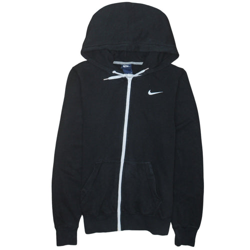 Nike Men's Black Full Zip Hoodie Small Cotton Blend Sportswear