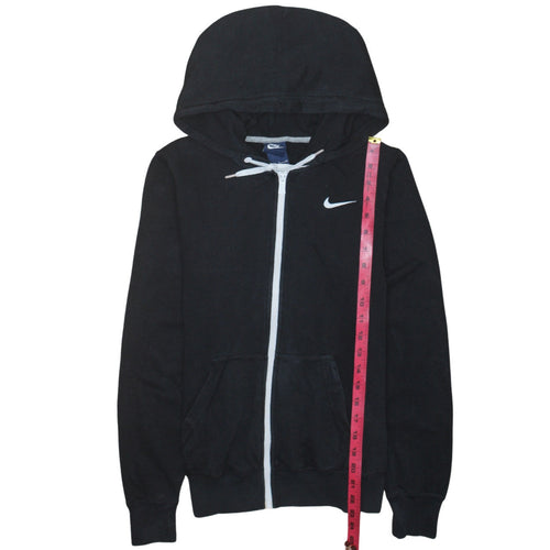 Nike Men's Black Full Zip Hoodie Small Cotton Blend Sportswear