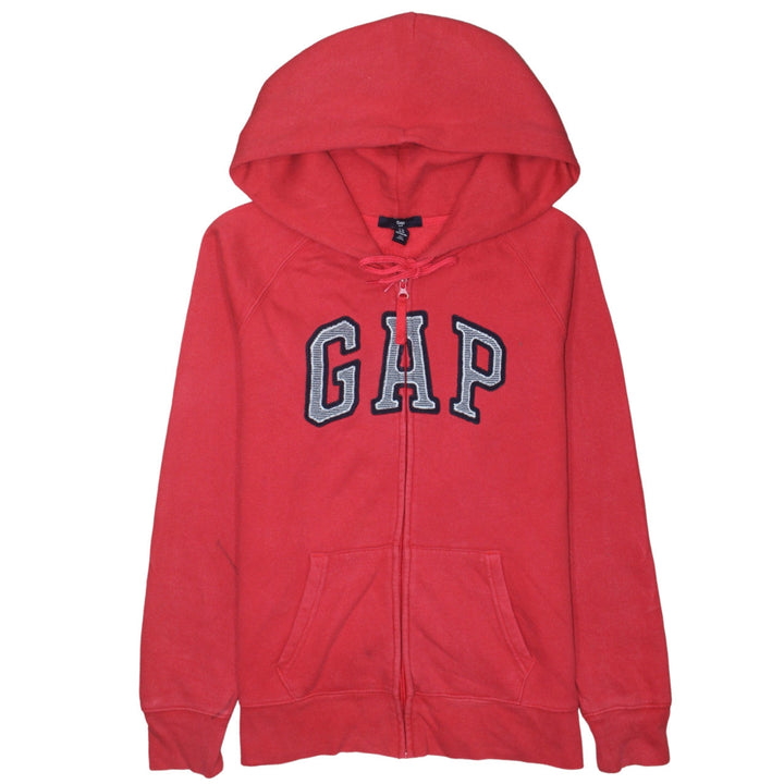 GAP Women Red Full Zip Hoodie Medium Cotton Blend Casual