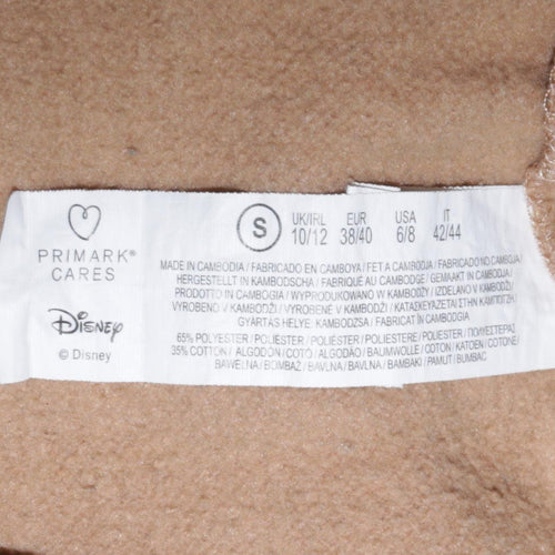 Disney Chip & Dale Women's Beige Hoodie S Pullover Graphic Print