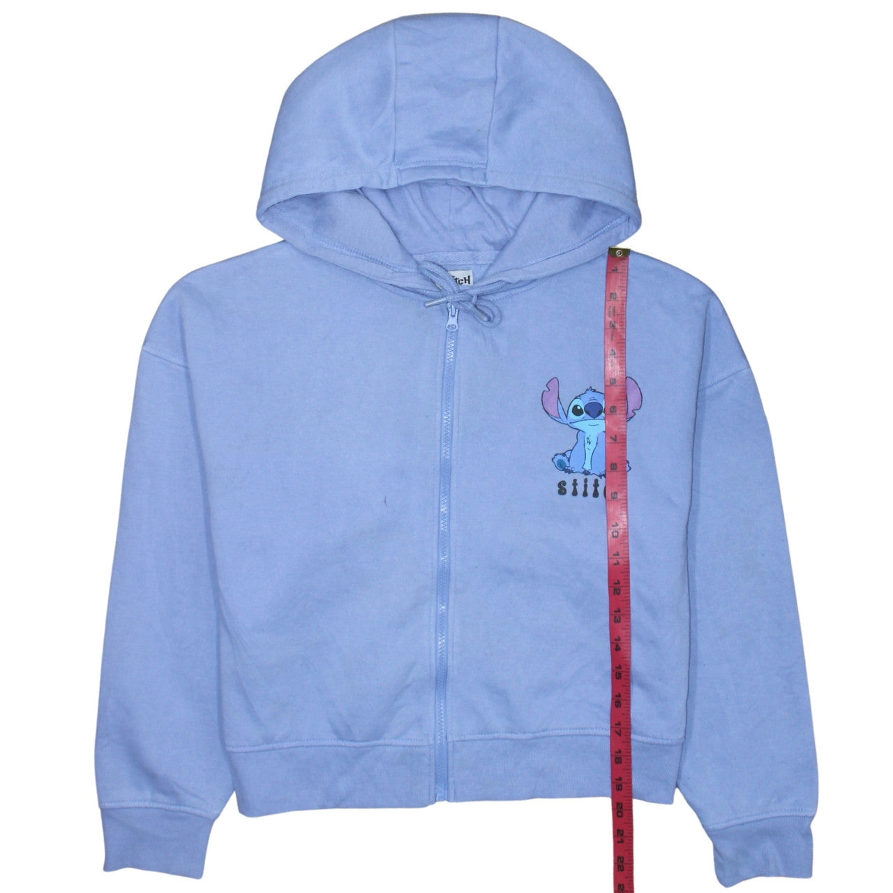 Disney Stitch Womens Blue Full Zip Hoodie Size M 12/14 by Primark
