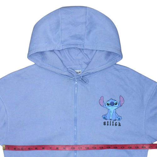 Disney Stitch Womens Blue Full Zip Hoodie Size M 12/14 by Primark