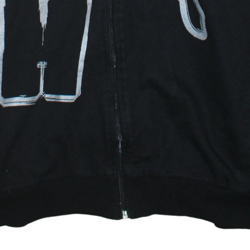 Puma Men's Black Full Zip Hoodie L Sports Graphic Sweatshirt