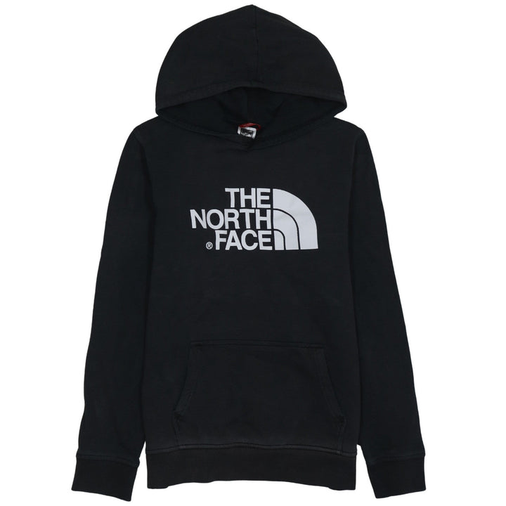The North Face Boys Black XL Pullover Hoodie with Logo Print