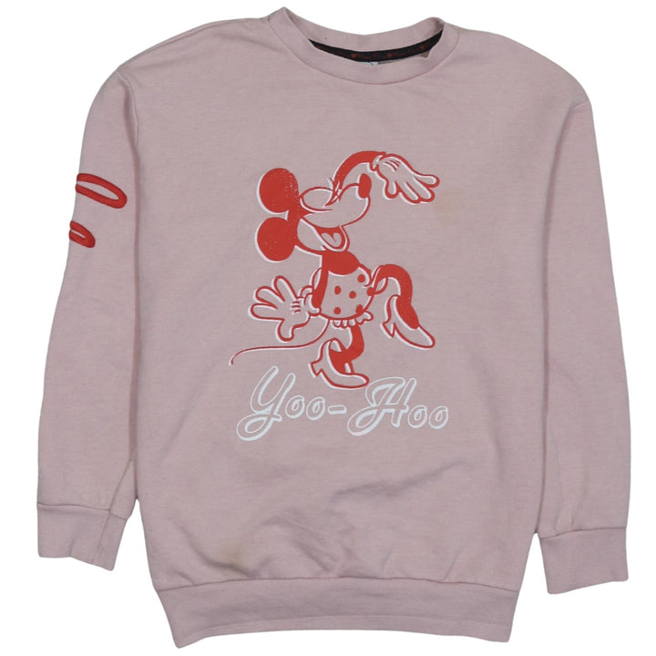 Disney at George Women Pink Minnie Mouse Pullover Sweatshirt Small