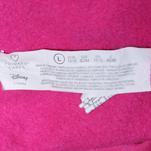 Disney Primark Women’s Pink Stitch Sweatshirt L 14/16 Graphic Pullover