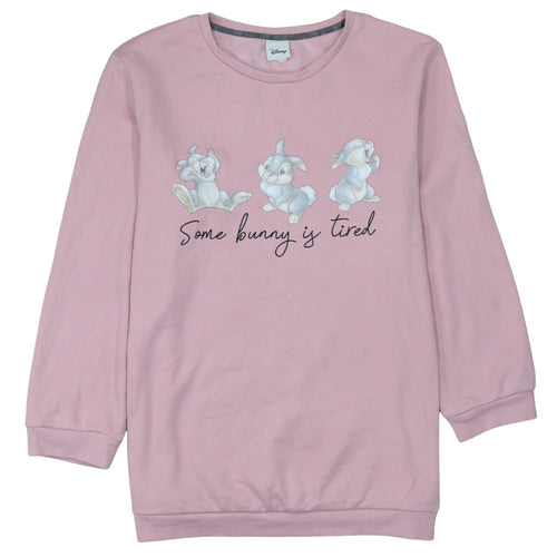 Disney Women Pink Thumper Bambi Pullover Sweatshirt UK 12-14 M