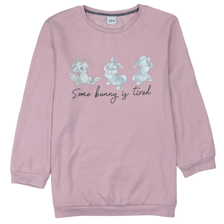 Disney Women Pink Thumper Bambi Pullover Sweatshirt UK 12-14 M