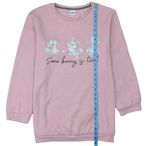 Disney Women Pink Thumper Bambi Pullover Sweatshirt UK 12-14 M