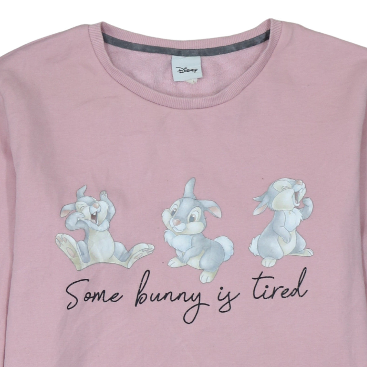 Disney Women Pink Thumper Bambi Pullover Sweatshirt UK 12-14 M