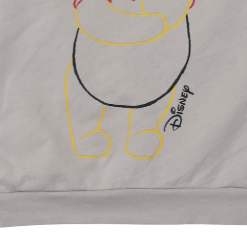Disney Winnie the Pooh Women Grey Sweatshirt 2XL Cotton Crew Neck