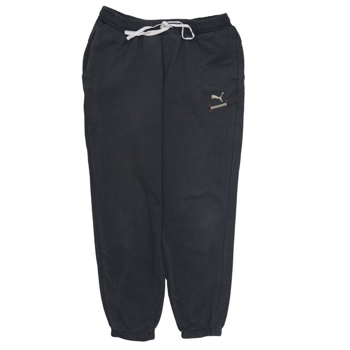 Puma Men Black L Jogger Sweatpants Elastic Waist Activewear