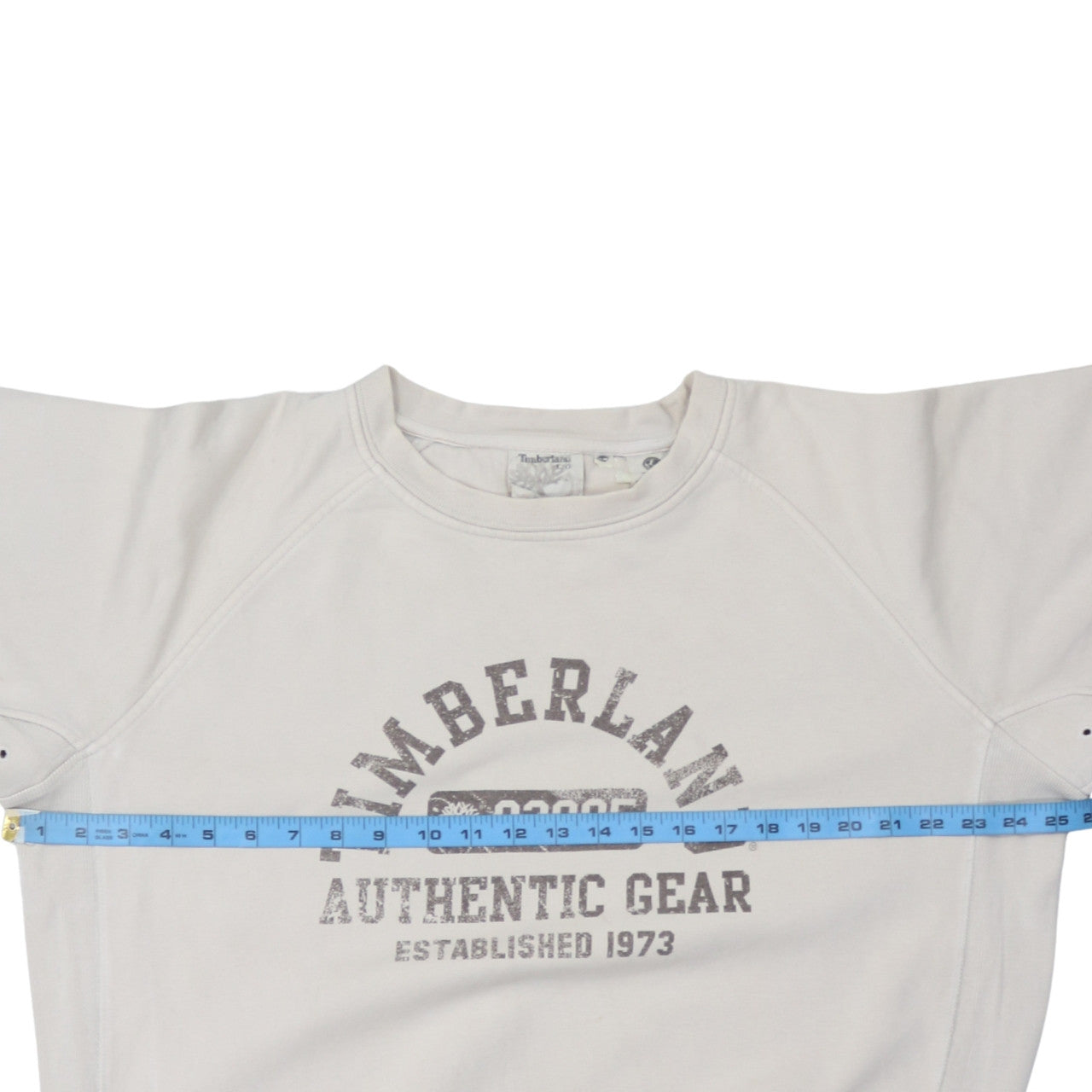 Timberland Men's Ivory Pullover Sweatshirt Size L Graphic Logo