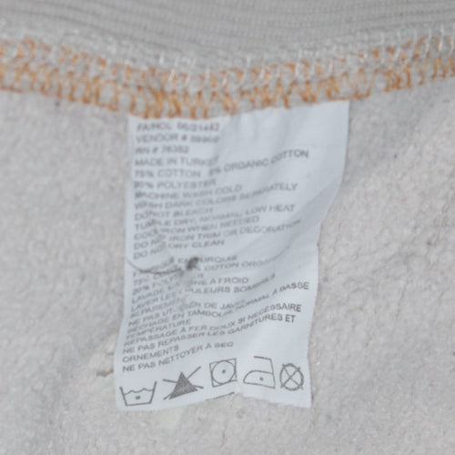 Timberland Men's Ivory Pullover Sweatshirt Size L Graphic Logo