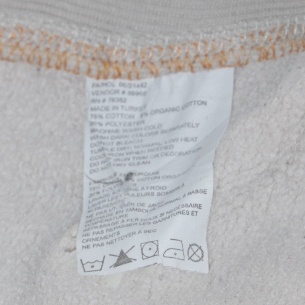 Timberland Men's Ivory Pullover Sweatshirt Size L Graphic Logo