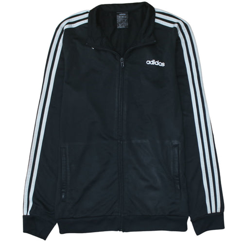 Adidas Mens Black Medium Track Jacket Full Zip Sportswear