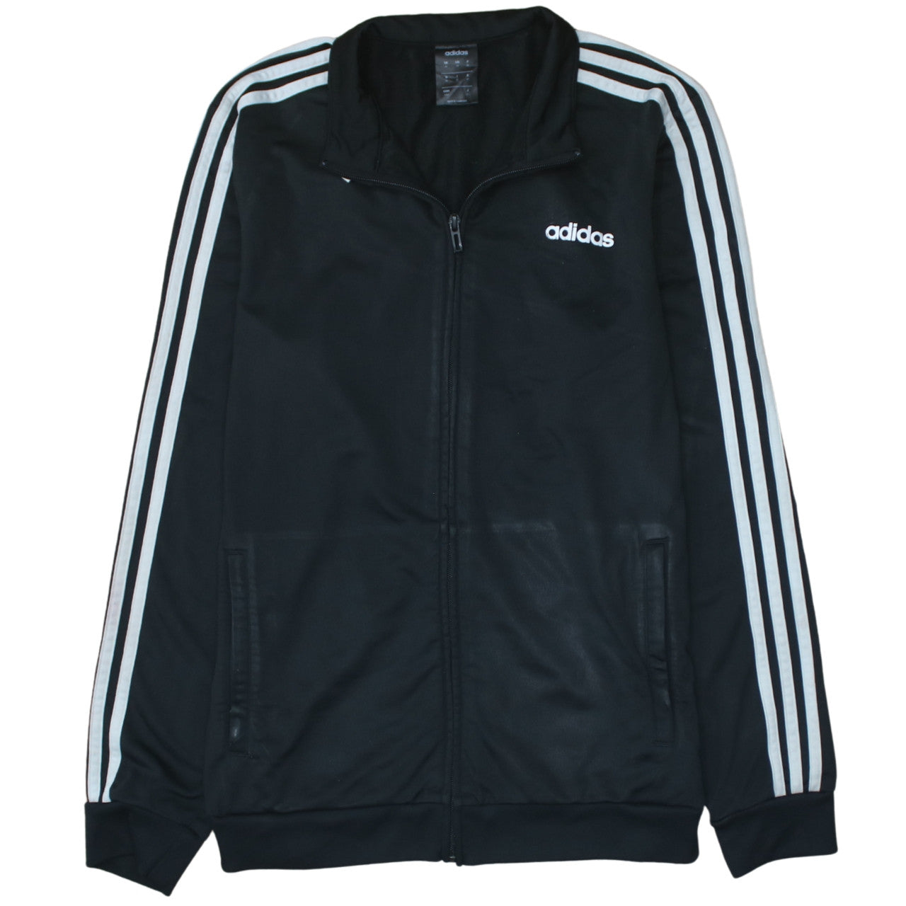 Adidas Mens Black Medium Track Jacket Full Zip Sportswear