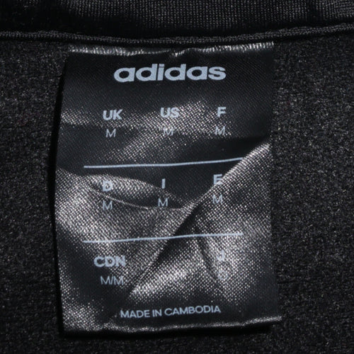 Adidas Mens Black Medium Track Jacket Full Zip Sportswear