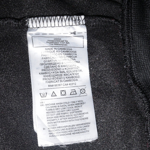 Adidas Mens Black Medium Track Jacket Full Zip Sportswear