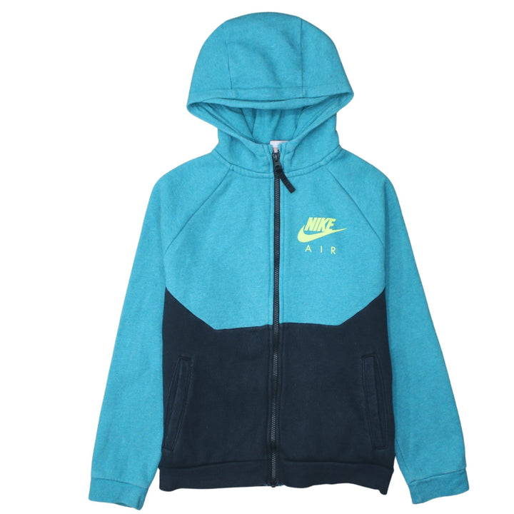 Nike Boys Blue Full Zip Hoodie 12-13 Years Fleece Lined Sportswear