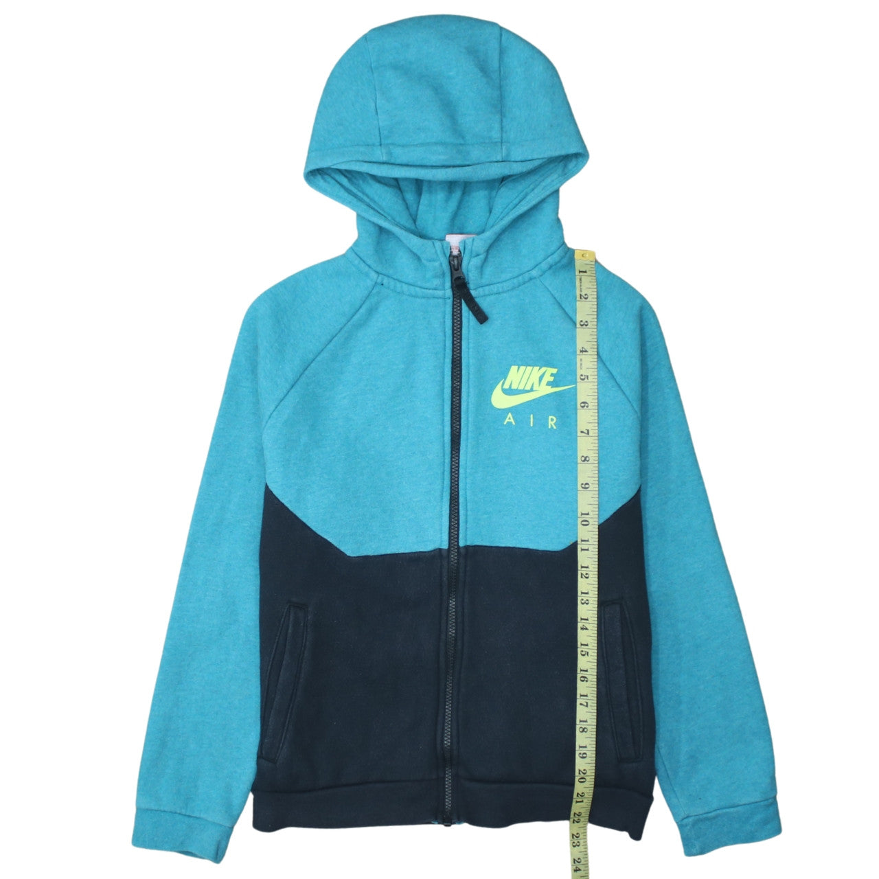 Nike Boys Blue Full Zip Hoodie 12-13 Years Fleece Lined Sportswear