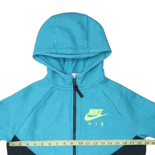 Nike Boys Blue Full Zip Hoodie 12-13 Years Fleece Lined Sportswear