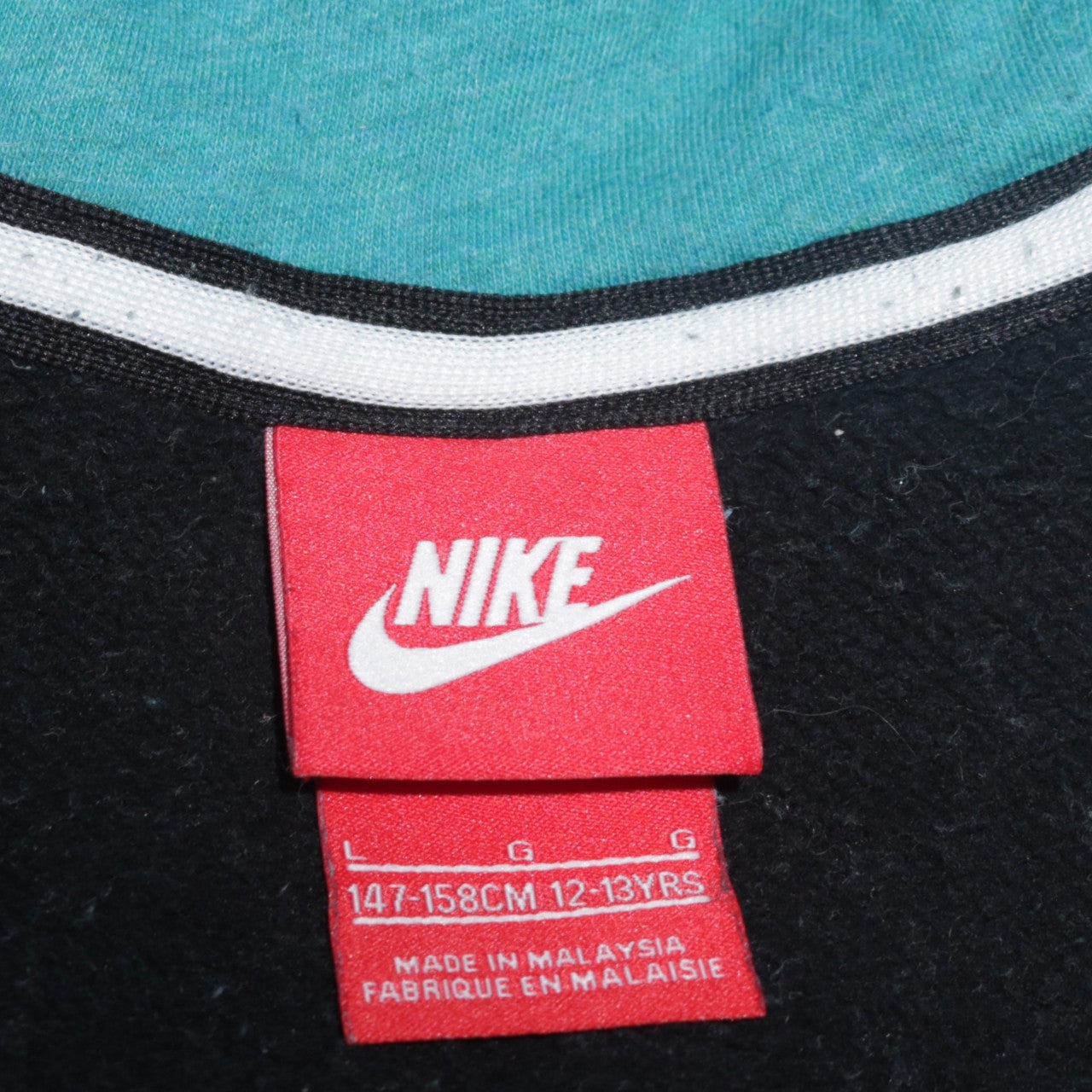 Nike Boys Blue Full Zip Hoodie 12-13 Years Fleece Lined Sportswear