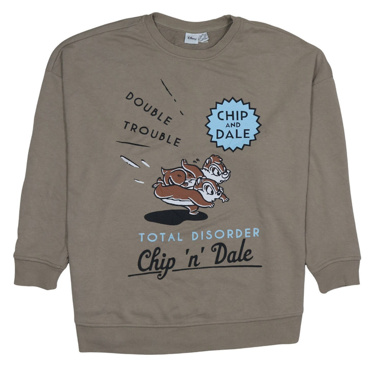 Disney Women’s Brown Chip 'n' Dale Graphic Pullover Sweatshirt XL