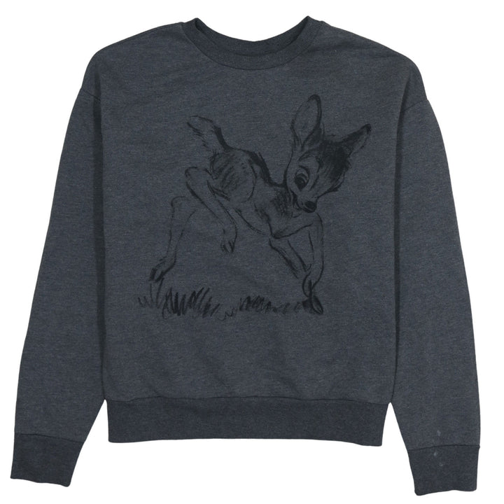 Disney x Primark Women's Grey Bambi Pullover Sweatshirt 2XS