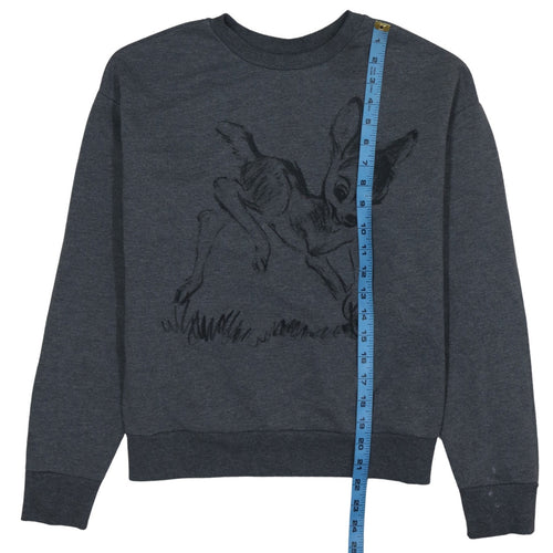 Disney x Primark Women's Grey Bambi Pullover Sweatshirt 2XS