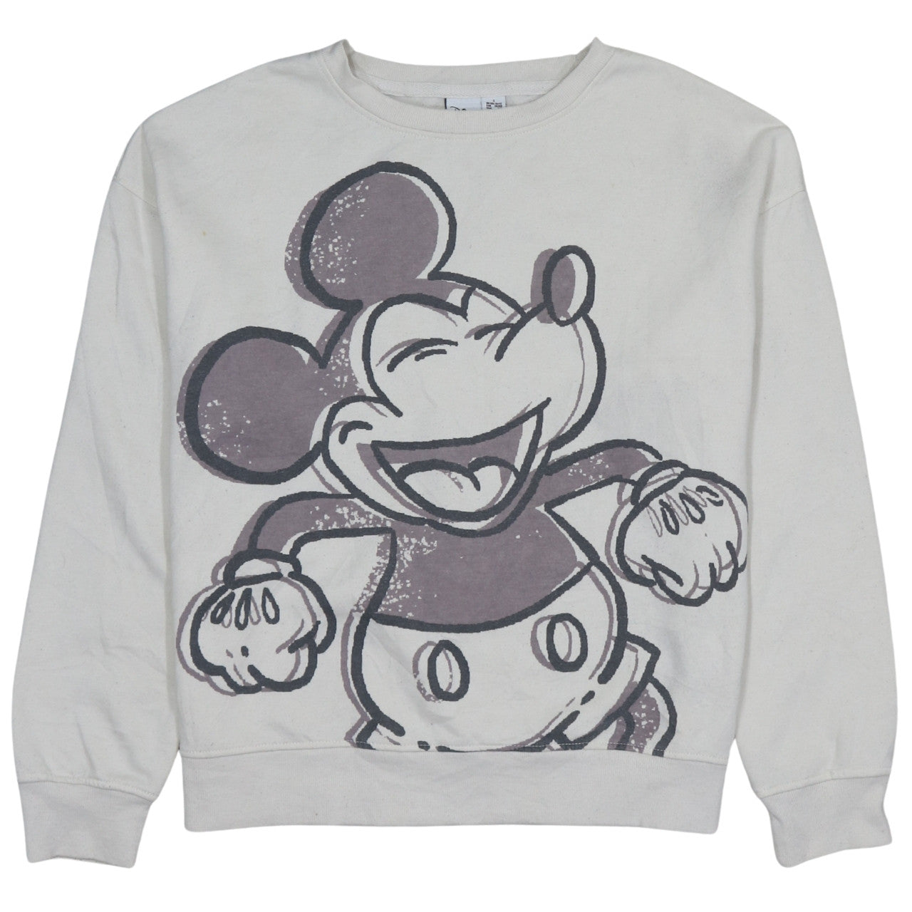 Disney Primark Women Beige Mickey Mouse Pullover Sweatshirt UK 10/12