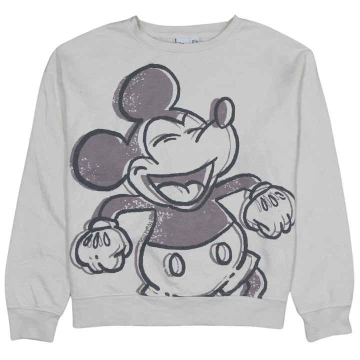 Disney Primark Women Beige Mickey Mouse Pullover Sweatshirt UK 10/12
