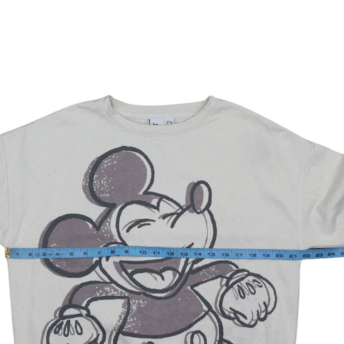 Disney Primark Women Beige Mickey Mouse Pullover Sweatshirt UK 10/12