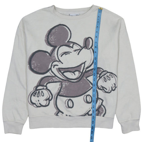 Disney Primark Women Beige Mickey Mouse Pullover Sweatshirt UK 10/12