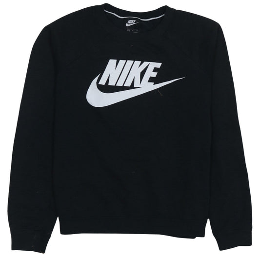 Nike Men's Black Small Pullover Crew Neck Logo Sweatshirt
