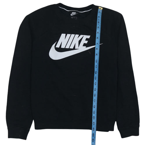 Nike Men's Black Small Pullover Crew Neck Logo Sweatshirt