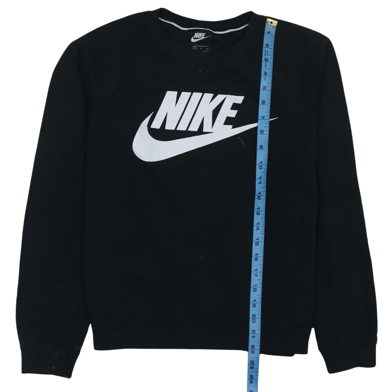 Nike Men's Black Small Pullover Crew Neck Logo Sweatshirt