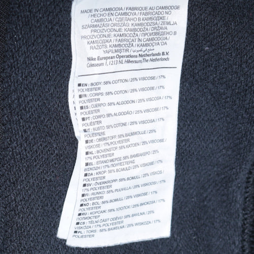Nike Men's Black Small Pullover Crew Neck Logo Sweatshirt