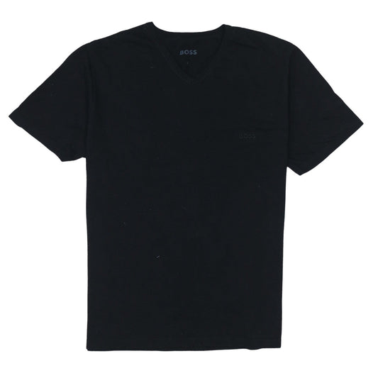 BOSS Men's Black V-Neck Cotton T-Shirt Size L Regular Fit