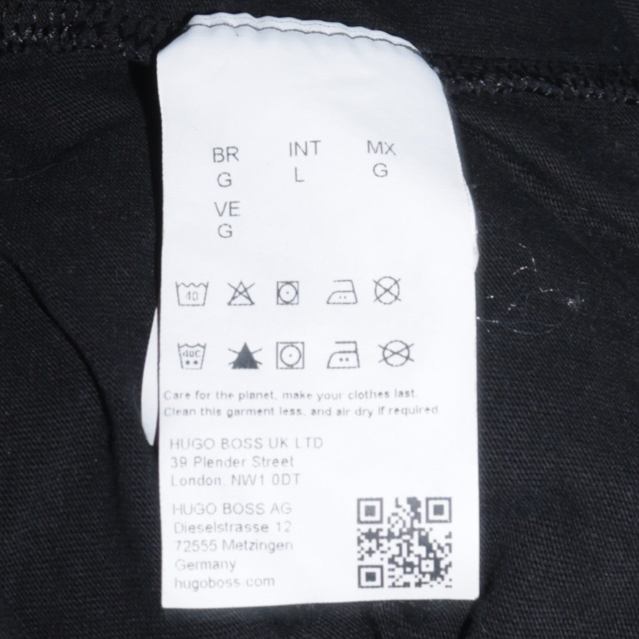 BOSS Men's Black V-Neck Cotton T-Shirt Size L Regular Fit